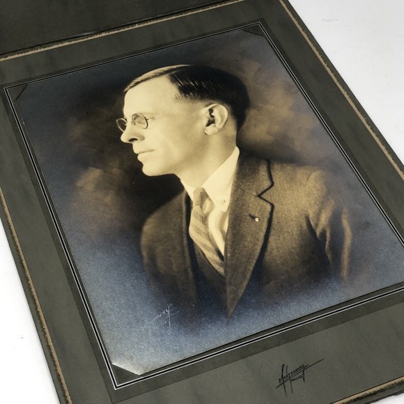 Antique 1940's 11x9  Black &‎ White Photograph Picture Cardboard MKD Patterson - Picture 12 of 12